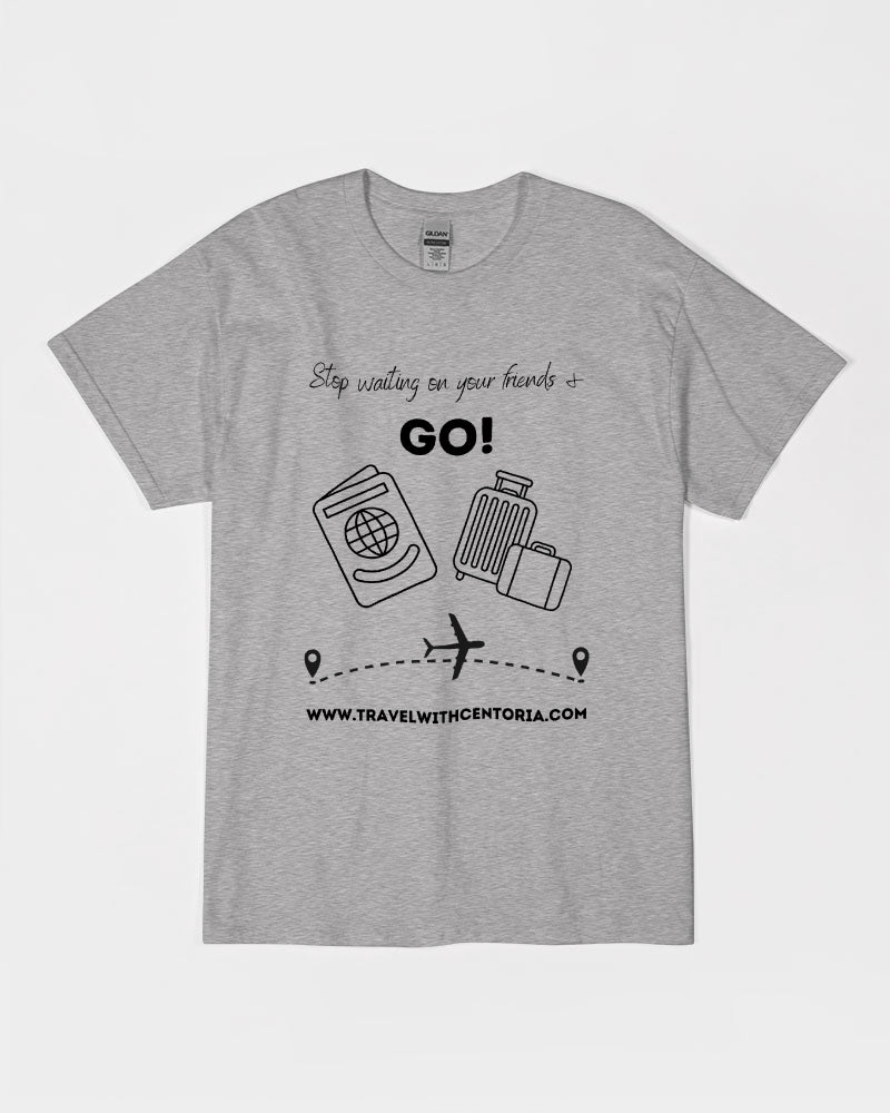 Stop Waiting - Gray Shirt / Black Font Unisex Ultra Cotton T-Shirt | Gildan