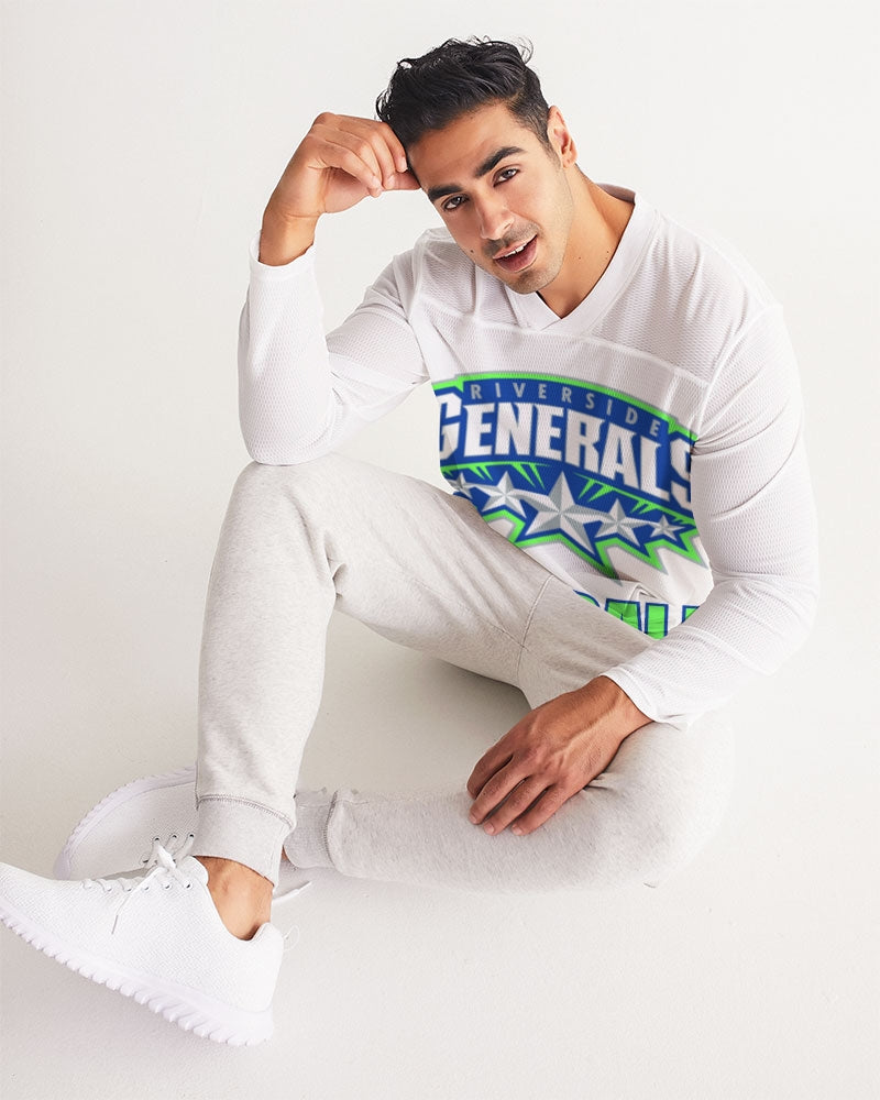Generals - Football - Blue Outline Men's Long Sleeve Sports Jersey