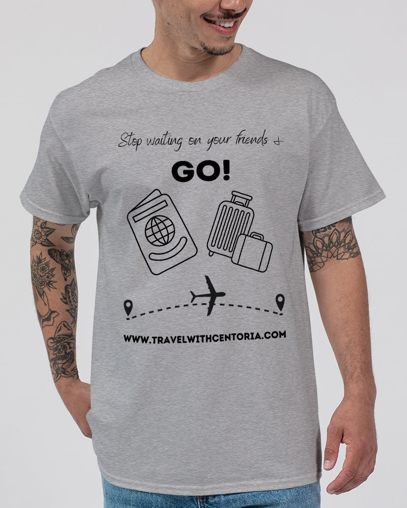 Stop Waiting - Gray Shirt / Black Font Unisex Ultra Cotton T-Shirt | Gildan