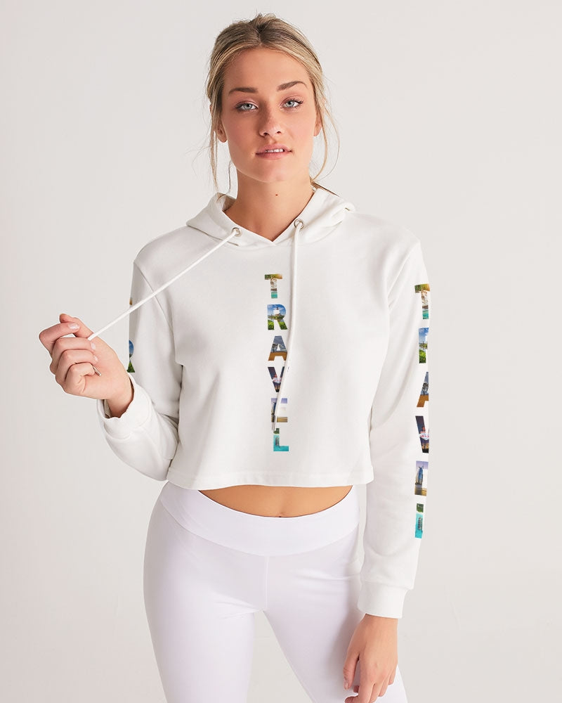 Travel - 2 Women's Cropped Hoodie