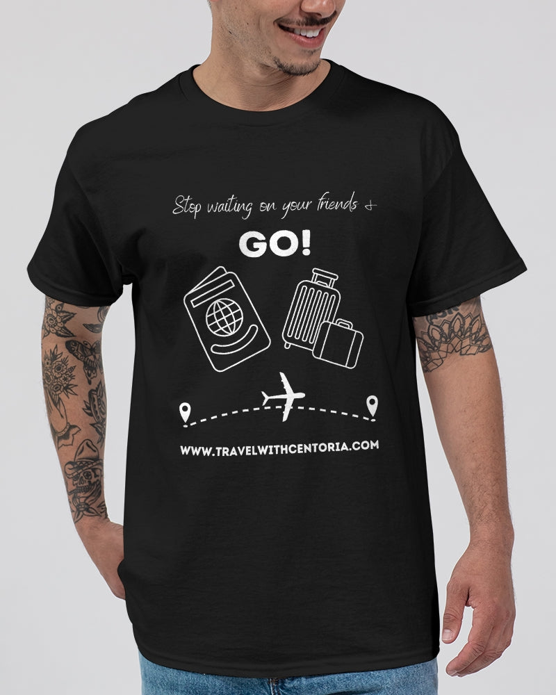Stop Waiting - White Font Unisex Ultra Cotton T-Shirt | Gildan