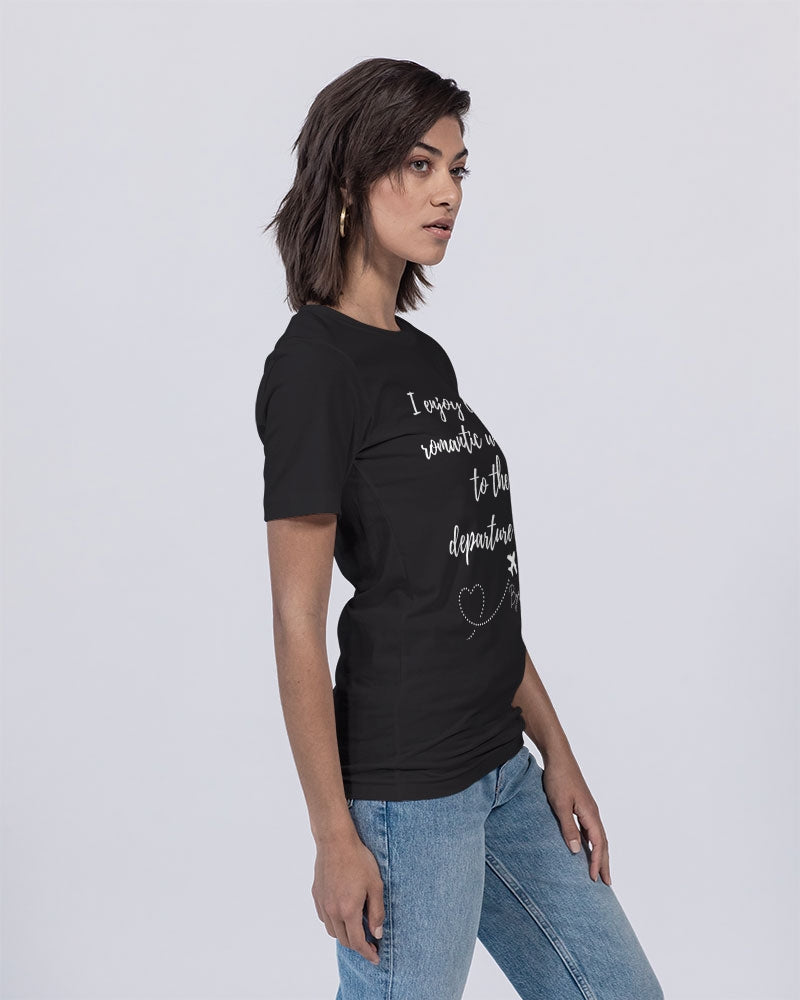 Romantic Walk - White Font Unisex Jersey Tee | Bella + Canvas