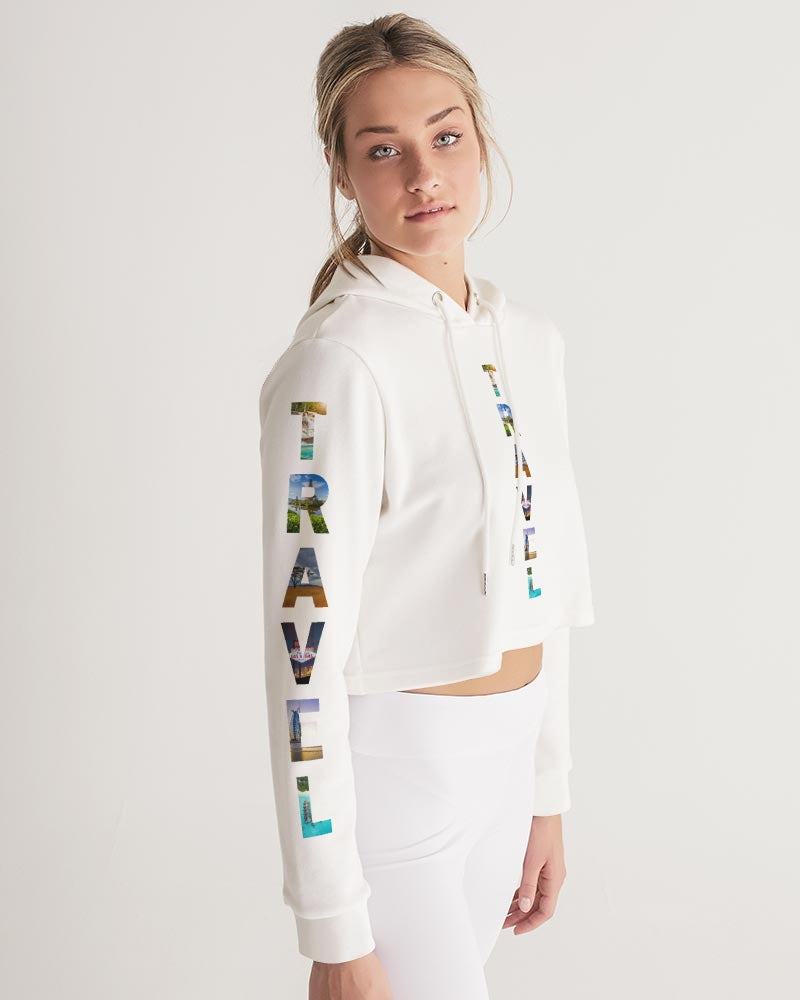 Travel - 2 Women's Cropped Hoodie