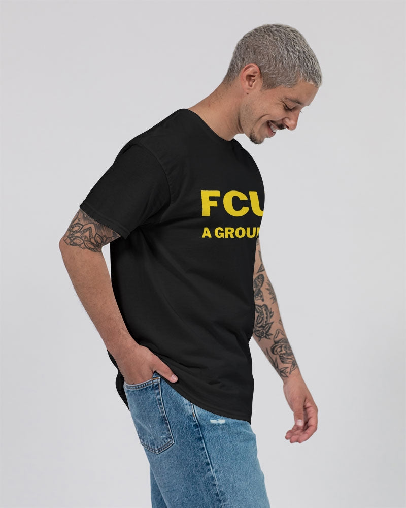 FCUK - Yellow Font Unisex Ultra Cotton T-Shirt | Gildan