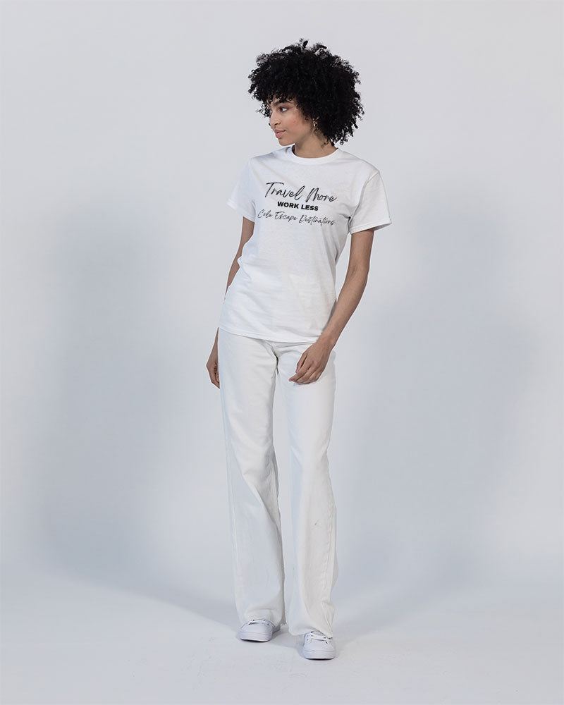TRAVEL MORE WORK LESS - OSEPHA Unisex Heavy Cotton T-Shirt | Gildan