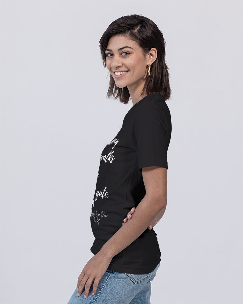 Romantic Walk - White Font Unisex Jersey Tee | Bella + Canvas