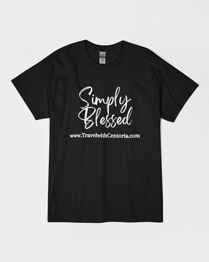 Simply Blessed White Font Unisex Ultra Cotton T-Shirt | Gildan