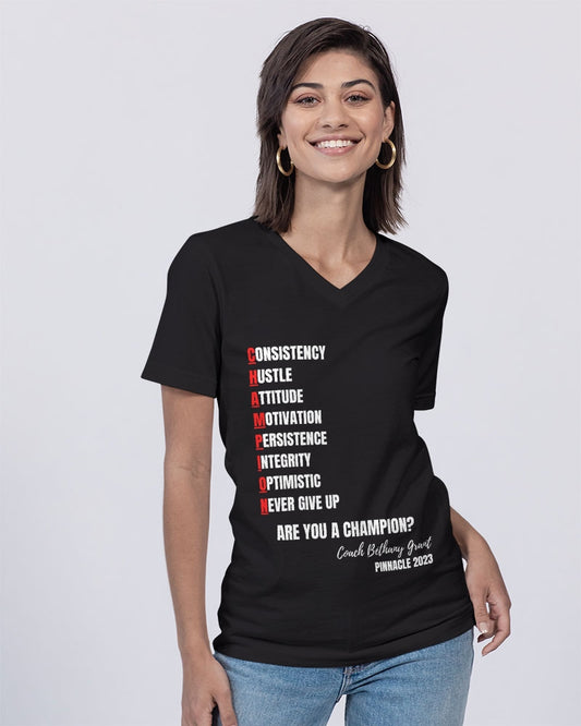 CHAMPION Unisex Jersey V-Neck Tee | Bella + Canvas