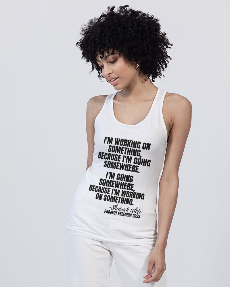 I'm Working On Something Unisex Jersey Tank | Bella + Canvas