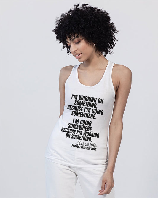 I'm Working On Something Unisex Jersey Tank | Bella + Canvas