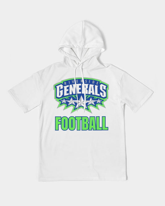 Generals - Football - Blue Outline Men's Premium Heavyweight Short Sleeve Hoodie