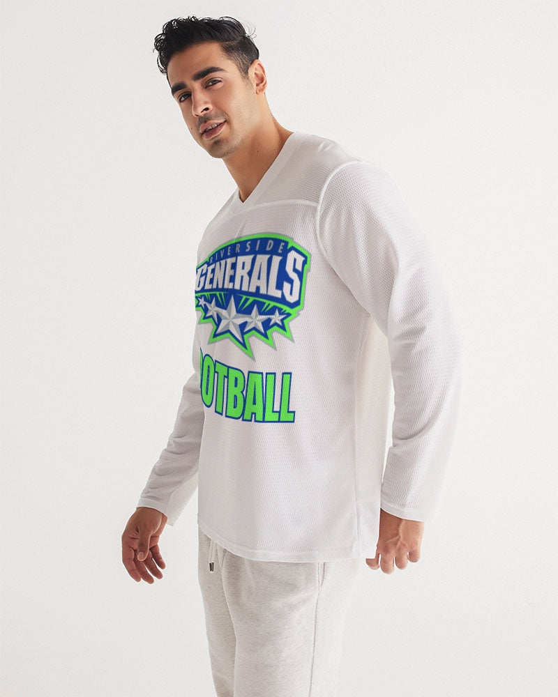 Generals - Football - Blue Outline Men's Long Sleeve Sports Jersey