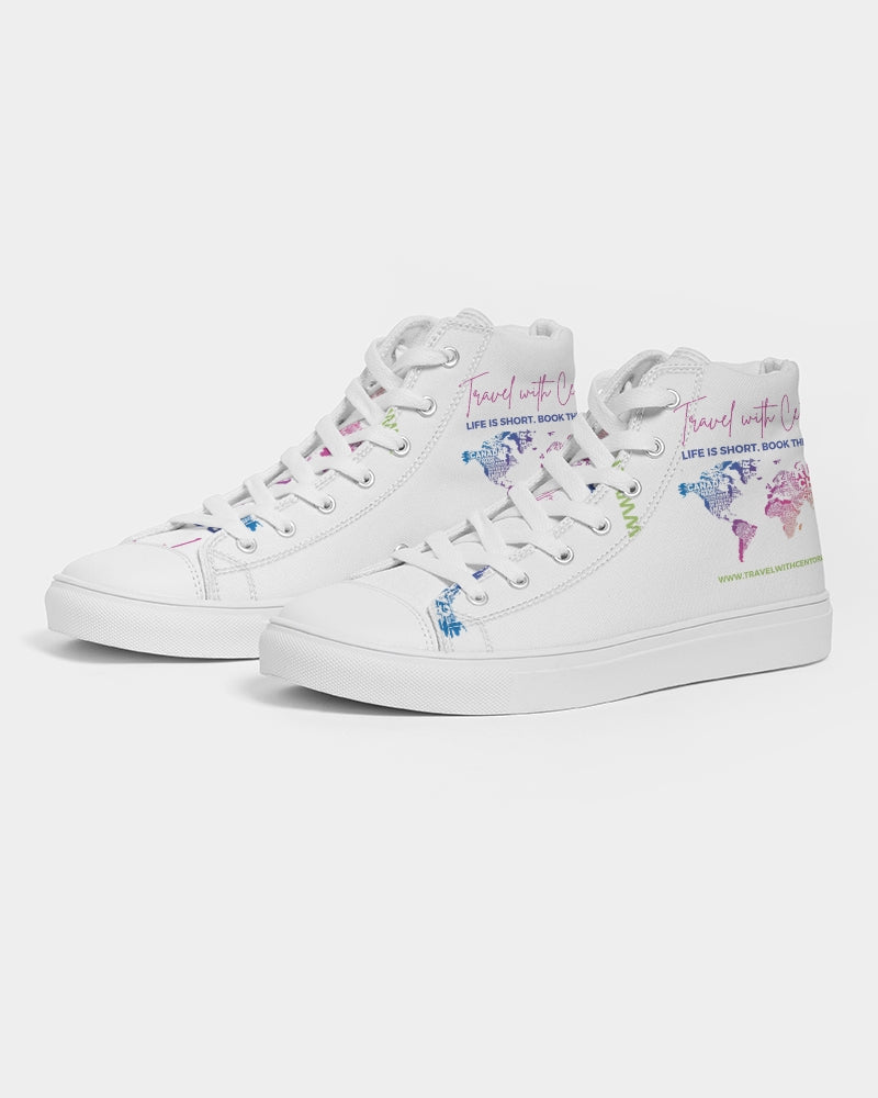 Travel with Centoria T-Shirt Women's Hightop Canvas Shoe