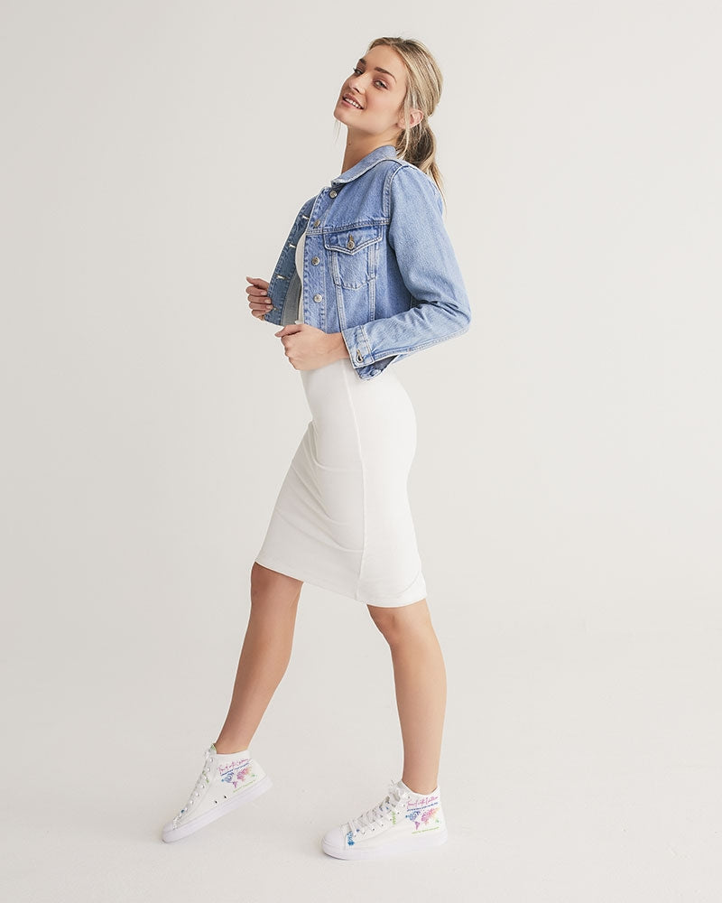 Travel with Centoria T-Shirt Women's Hightop Canvas Shoe