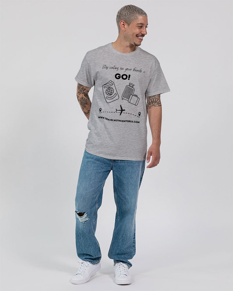 Stop Waiting - Gray Shirt / Black Font Unisex Ultra Cotton T-Shirt | Gildan