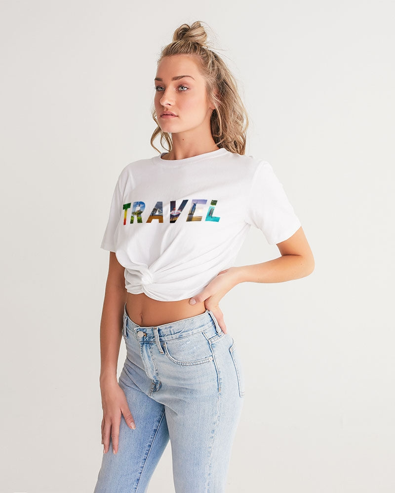 Travel Women's Twist-Front Cropped Tee