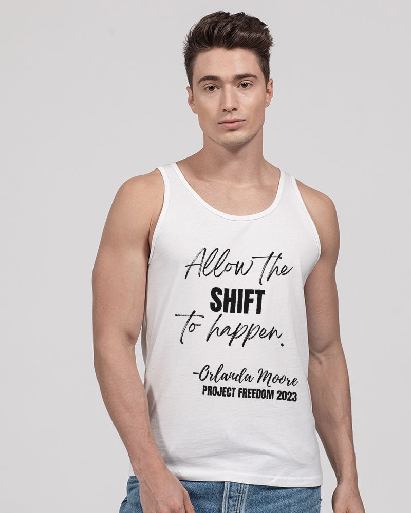 Allow the SHIFT to happen - Black Unisex Jersey Tank | Bella + Canvas