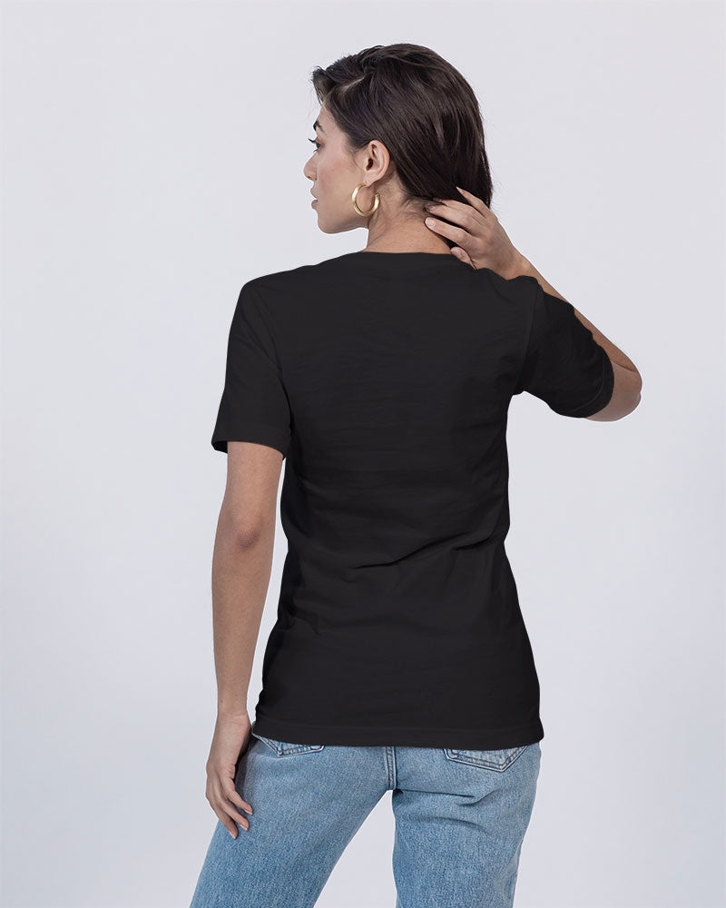 Romantic Walk - White Font Unisex Jersey V-Neck Tee | Bella + Canvas