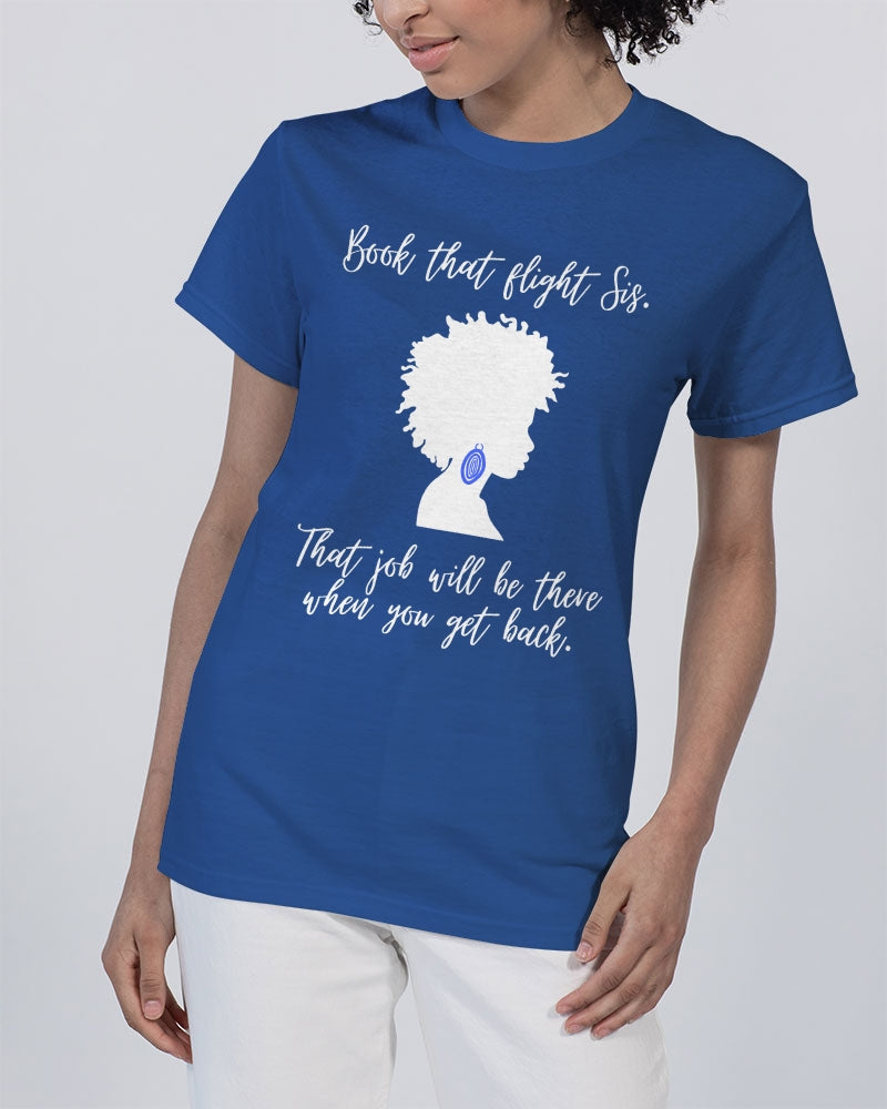 Book That Flight Sis. - Royal Unisex Heavy Cotton T-Shirt | Gildan
