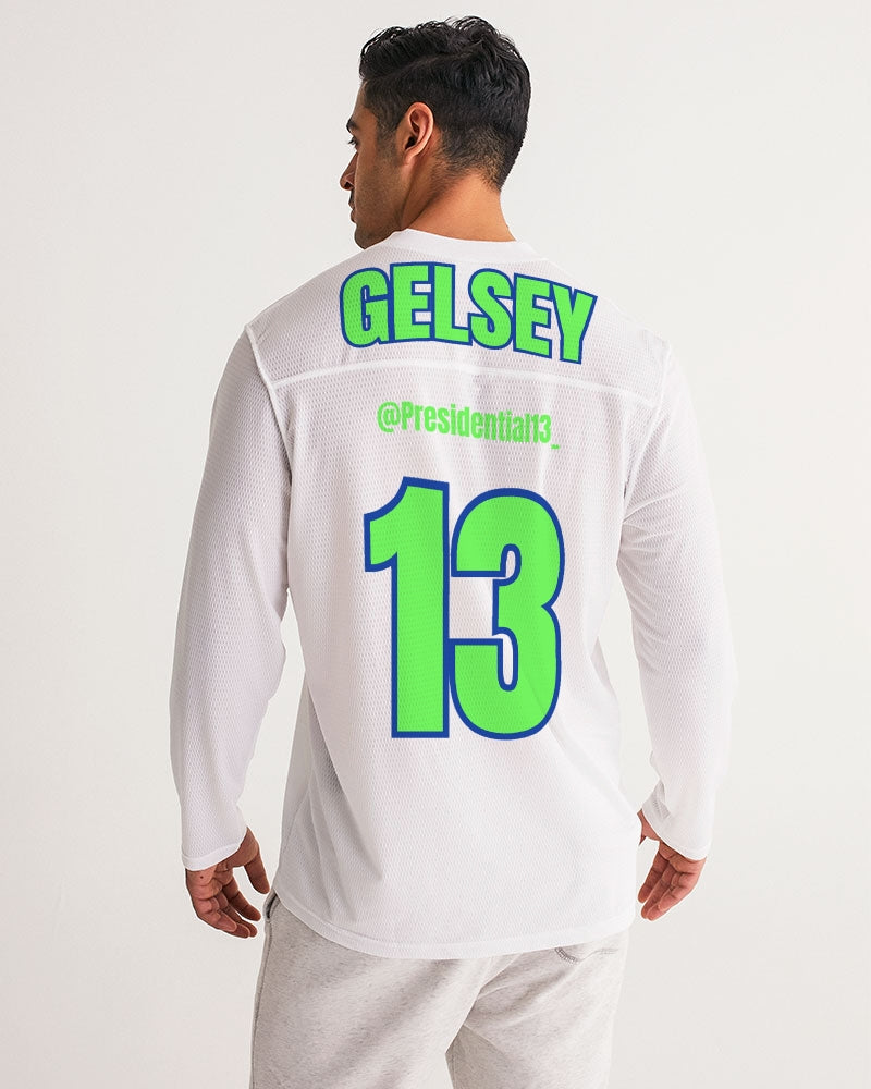Generals - Football - Blue Outline Men's Long Sleeve Sports Jersey