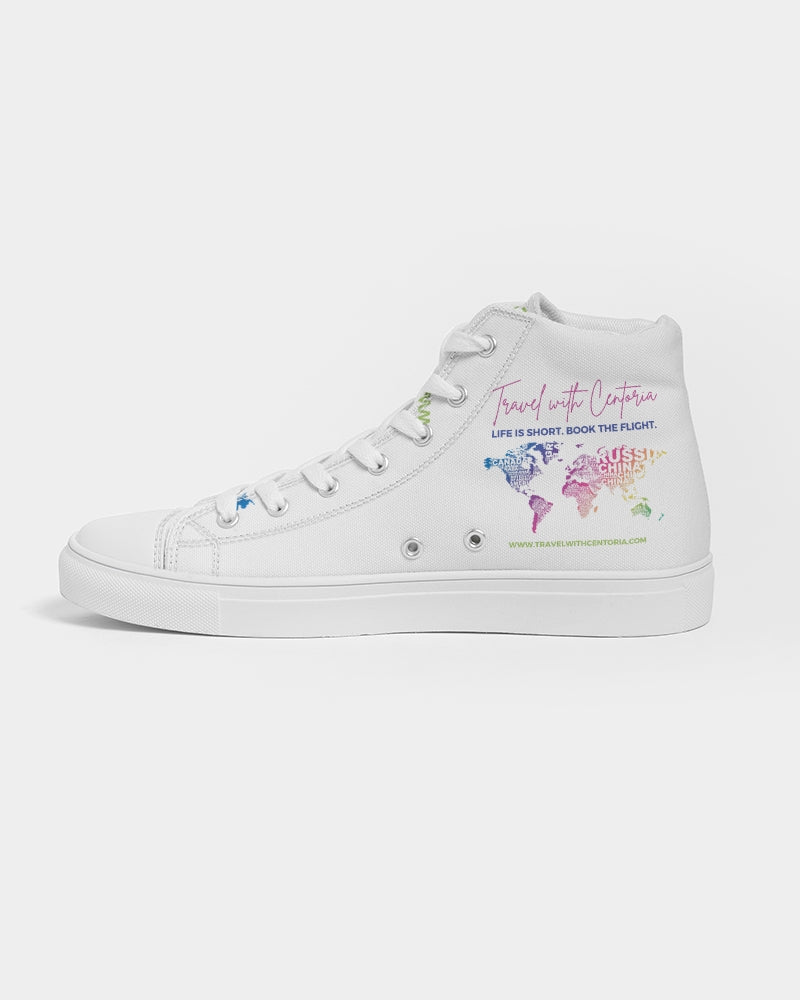 Travel with Centoria T-Shirt Women's Hightop Canvas Shoe