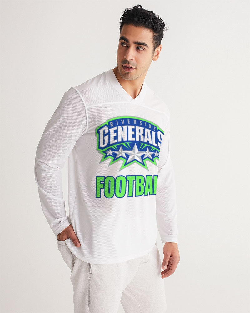 Generals - Football - Blue Outline Men's Long Sleeve Sports Jersey