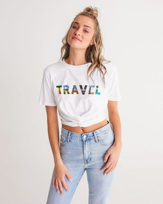 Travel Women's Twist-Front Cropped Tee