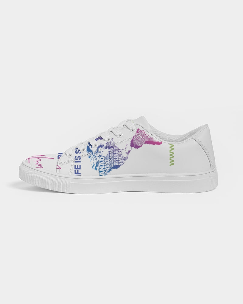 Travel with Centoria T-Shirt Men's Faux-Leather Sneaker