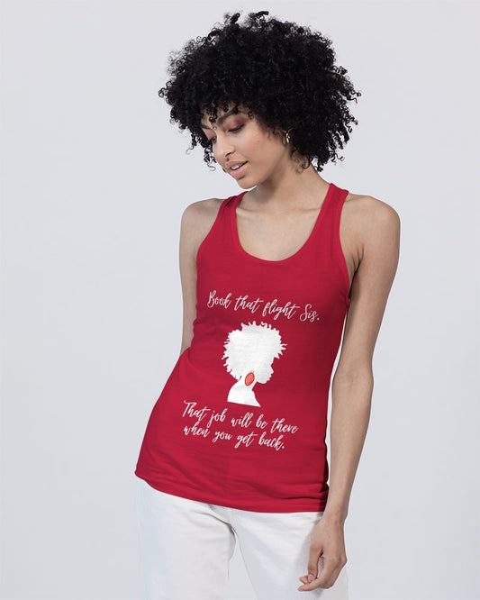 Book That Flight Sis. - Red Unisex Jersey Tank | Bella + Canvas