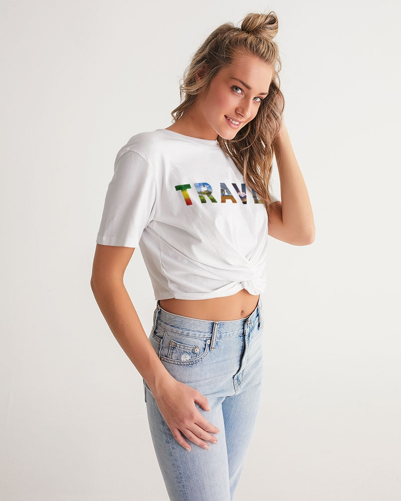 Travel Women's Twist-Front Cropped Tee