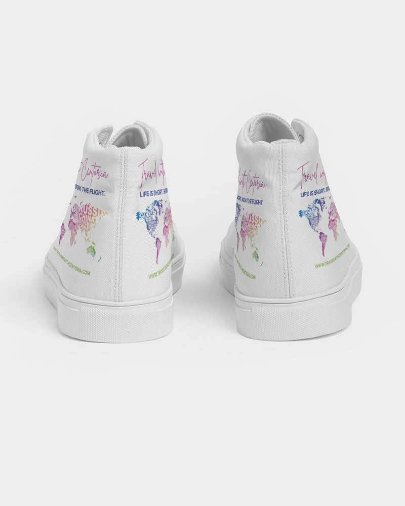 Travel with Centoria T-Shirt Women's Hightop Canvas Shoe