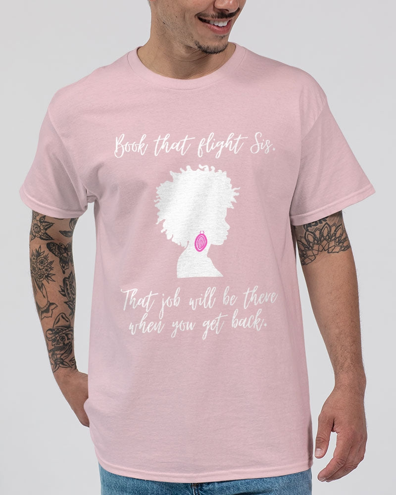 Book That Flight Sis. - White Font Unisex Ultra Cotton T-Shirt | Gildan