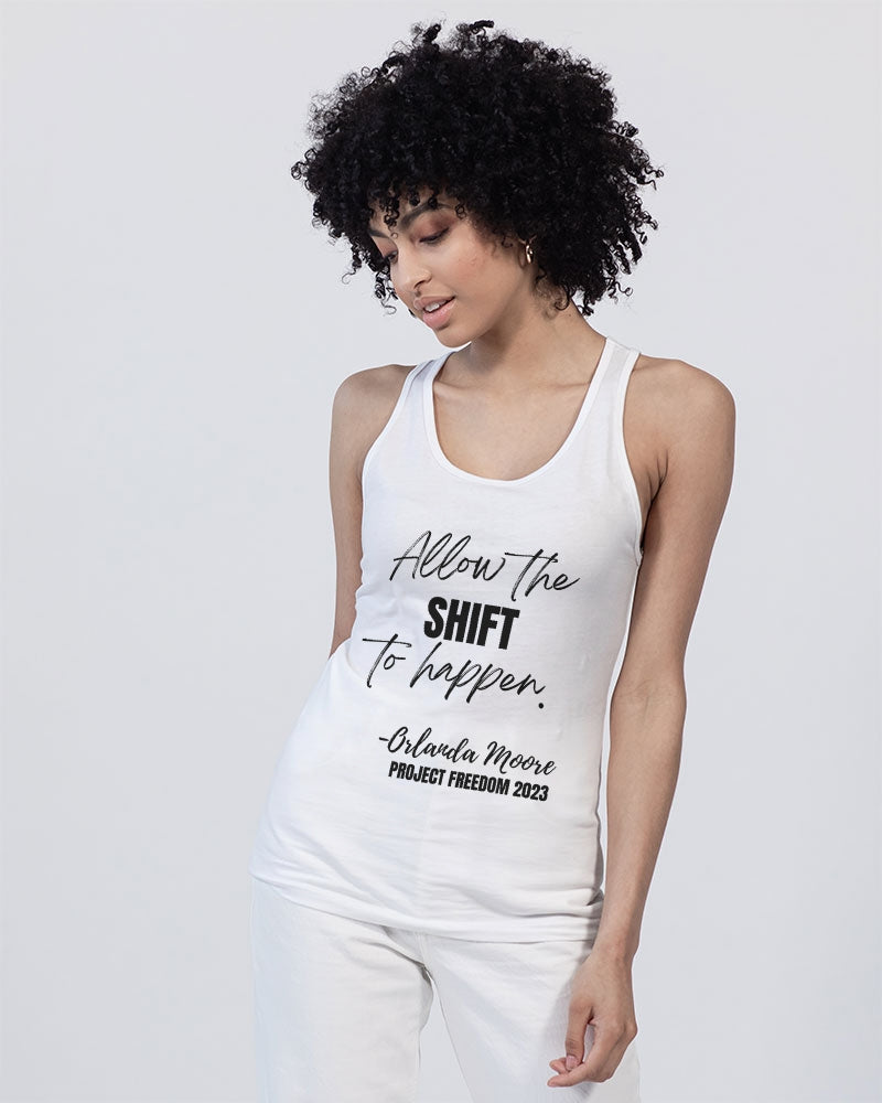 Allow the SHIFT to happen - Black Unisex Jersey Tank | Bella + Canvas