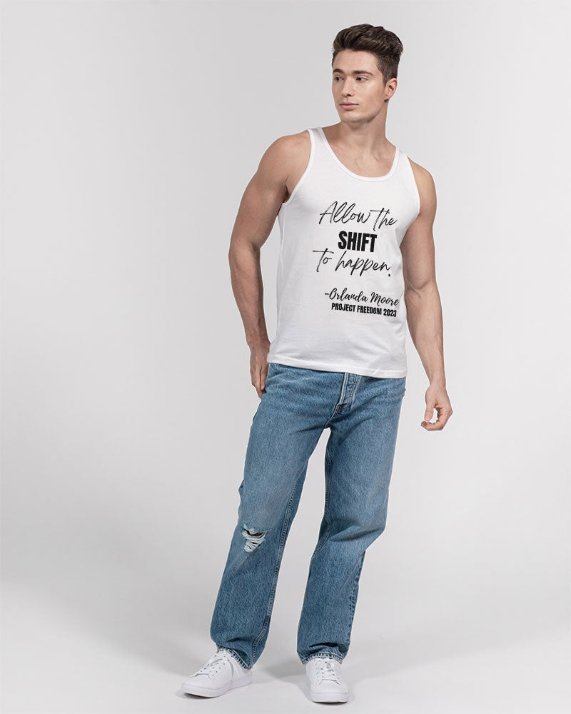 Allow the SHIFT to happen - Black Unisex Jersey Tank | Bella + Canvas