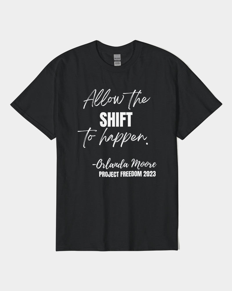 Allow the SHIFT to happen - White Unisex Heavy Cotton T-Shirt | Gildan