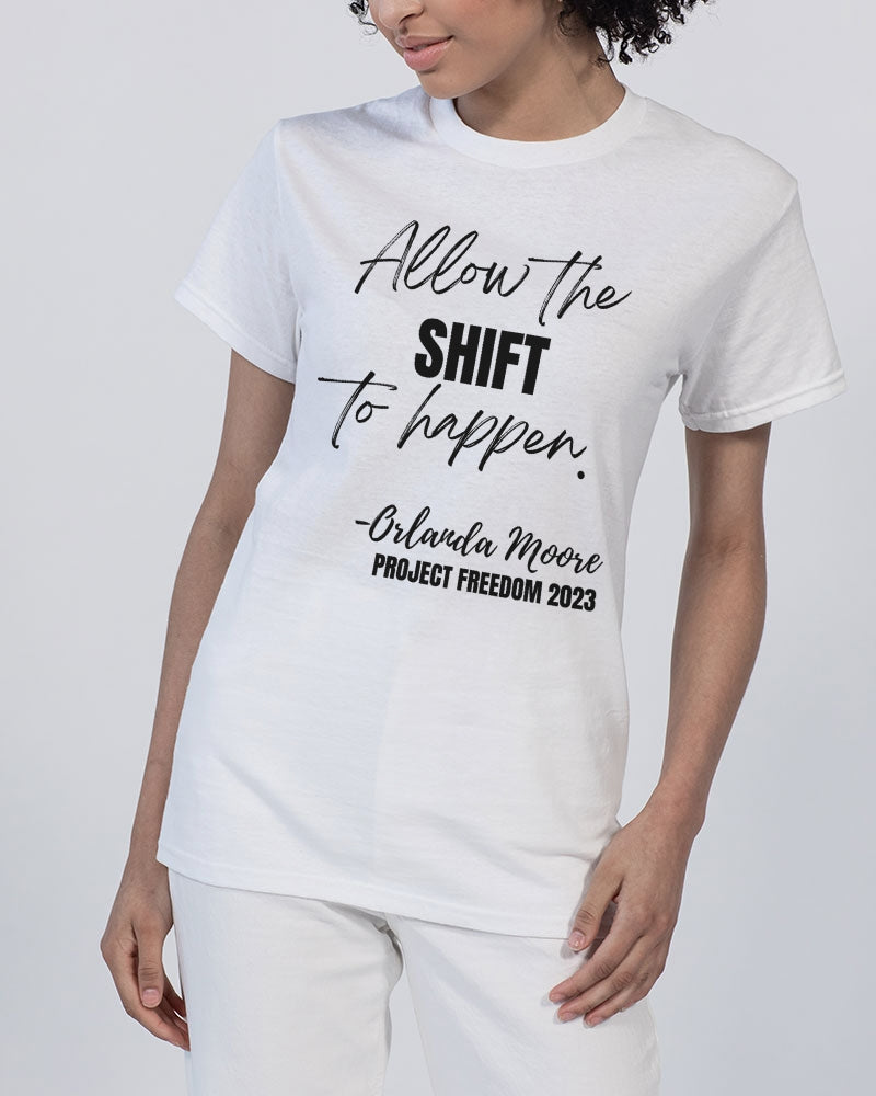Allow the SHIFT to happen - Black Unisex Heavy Cotton T-Shirt | Gildan