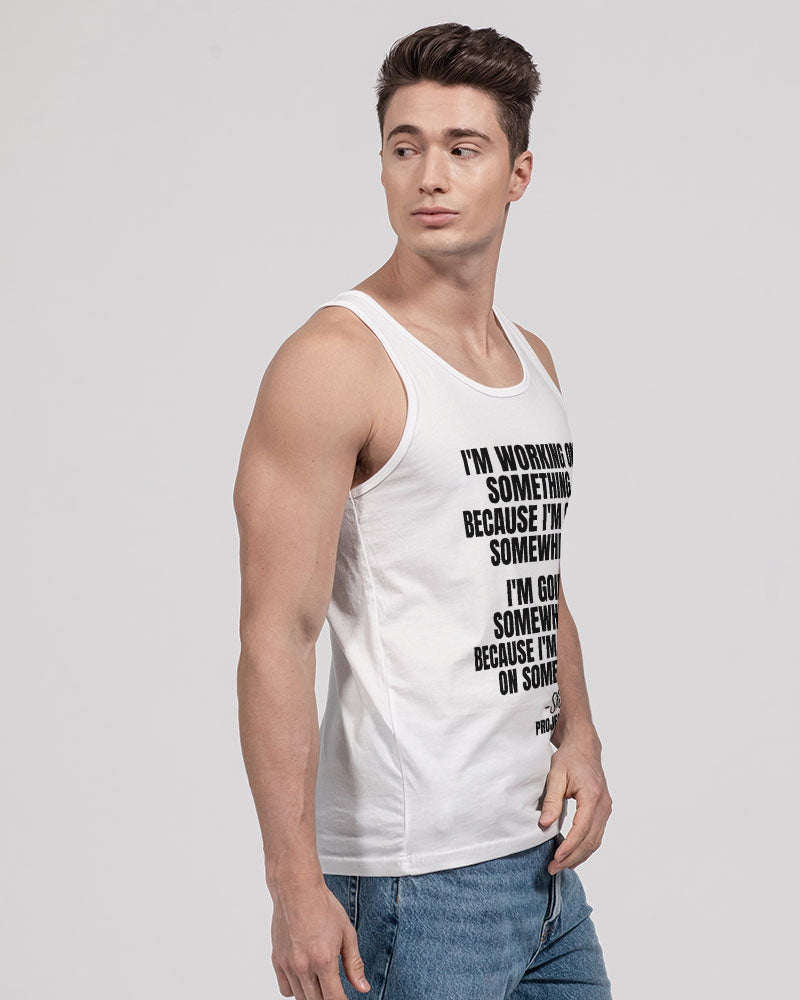 I'm Working On Something Unisex Jersey Tank | Bella + Canvas