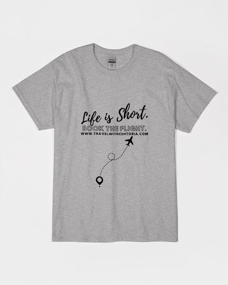 Life is Short - Gray Shirt / Black Font Unisex Ultra Cotton T-Shirt | Gildan