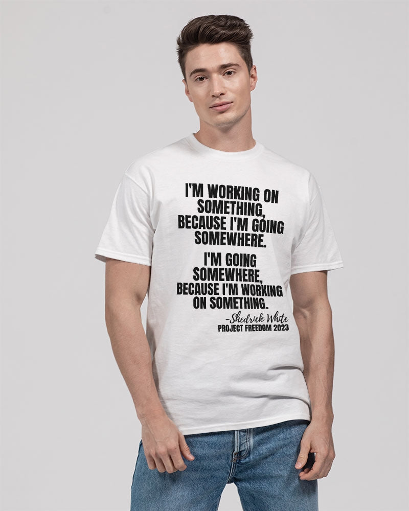 I'm Working On Something Unisex Heavy Cotton T-Shirt | Gildan