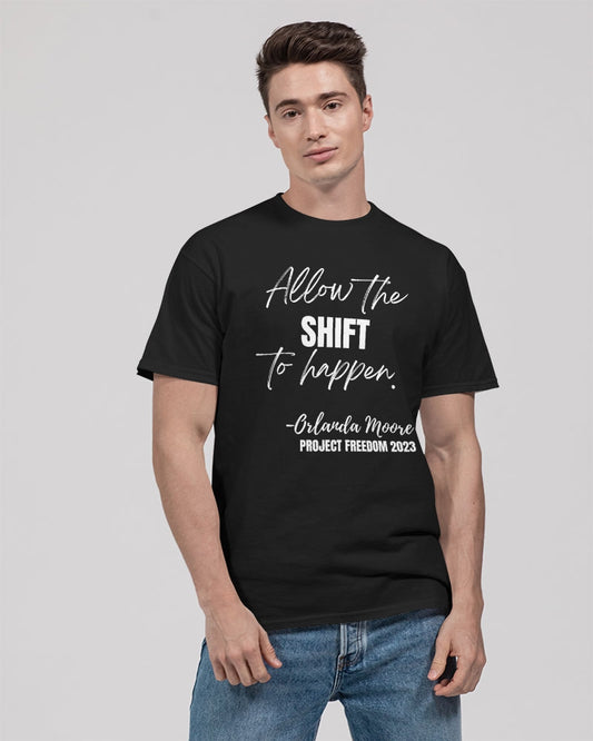 Allow the SHIFT to happen - White Unisex Heavy Cotton T-Shirt | Gildan