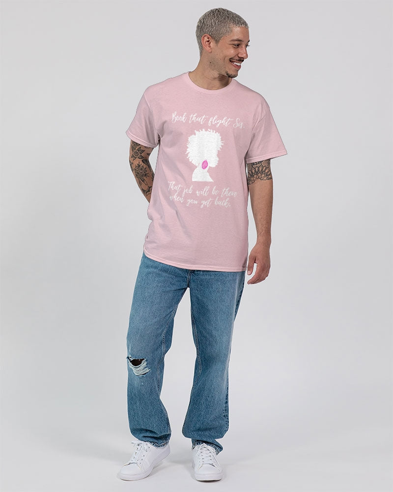 Book That Flight Sis. - White Font Unisex Ultra Cotton T-Shirt | Gildan