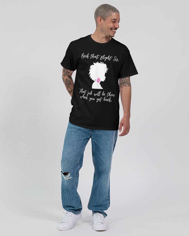 Book That Flight Sis. - White Font Unisex Ultra Cotton T-Shirt | Gildan