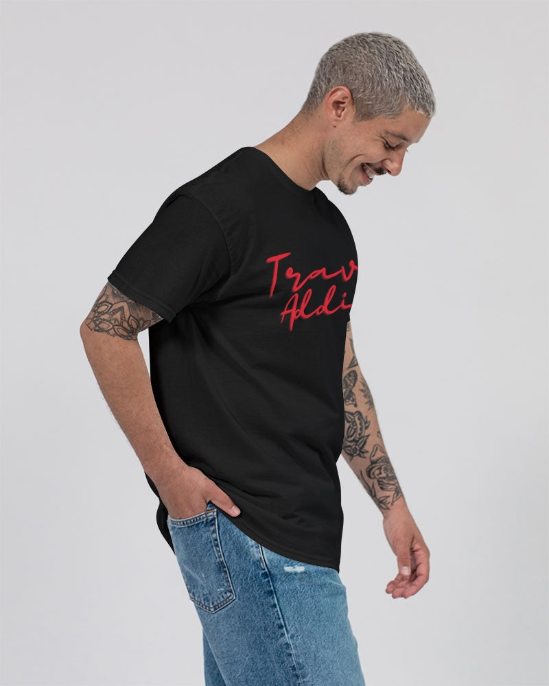 Travel Addict - Red Font Unisex Ultra Cotton T-Shirt | Gildan