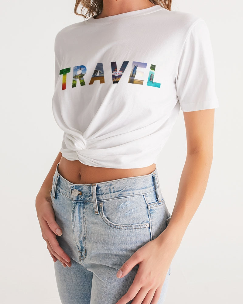 Travel Women's Twist-Front Cropped Tee