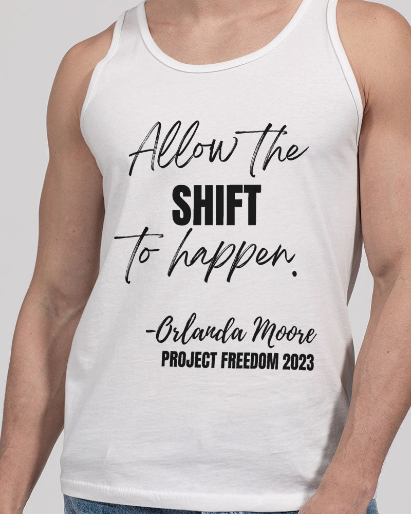 Allow the SHIFT to happen - Black Unisex Jersey Tank | Bella + Canvas