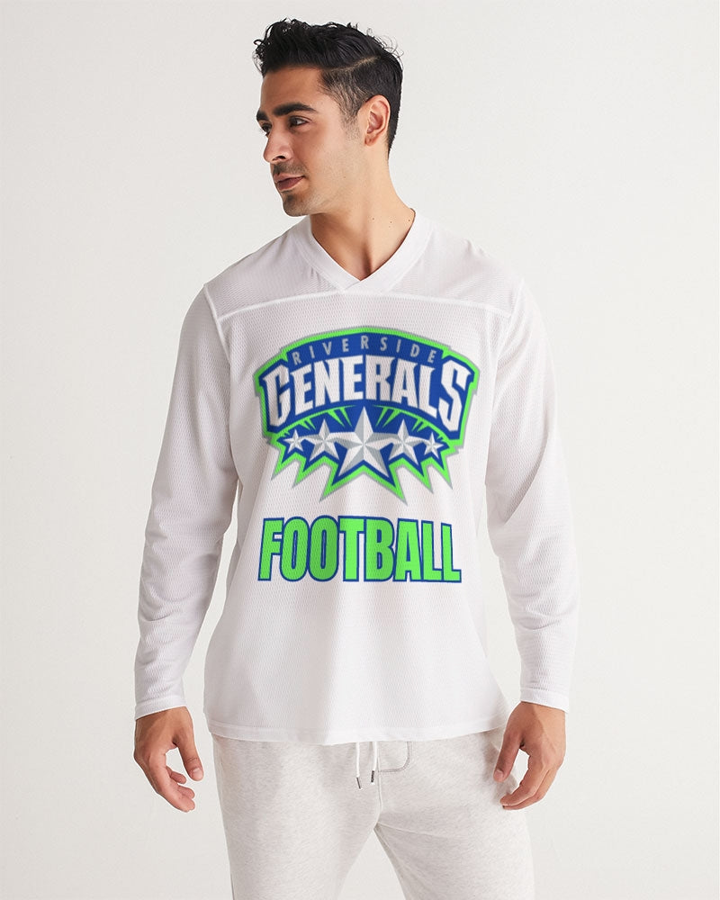 Generals - Football - Blue Outline Men's Long Sleeve Sports Jersey