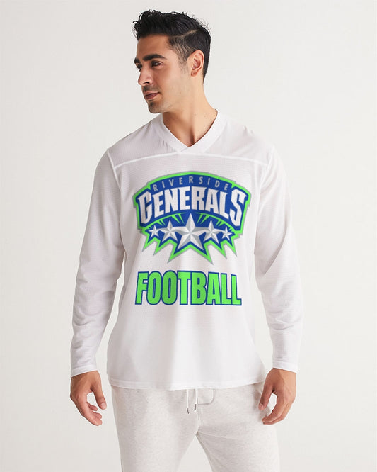Generals - Football - Blue Outline Men's Long Sleeve Sports Jersey