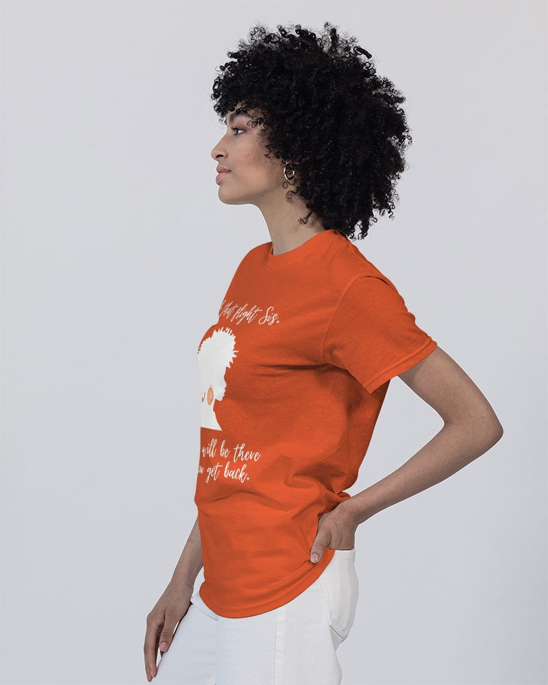 Book That Flight Sis. - Orange Unisex Heavy Cotton T-Shirt | Gildan