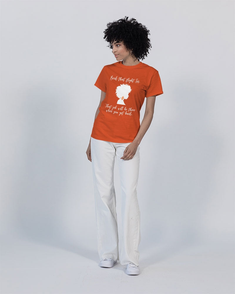 Book That Flight Sis. - Orange Unisex Heavy Cotton T-Shirt | Gildan