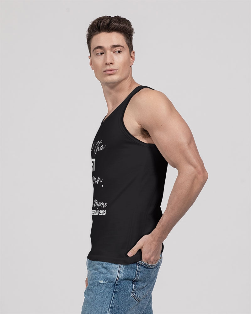 Allow the SHIFT to happen - White Unisex Jersey Tank | Bella + Canvas